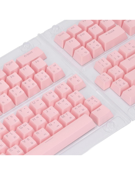 Teclas de Teclado Tailandesas Pongnas 132 ABS Ergonomicas Rosa