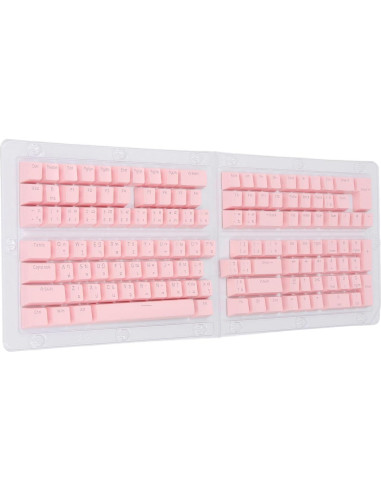 Teclas de Teclado Tailandesas Pongnas 132 ABS Ergonomicas Rosa
