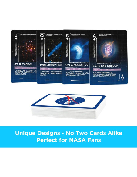 Baraja de Cartas Temática NASA Aquarius - 54 Cartas con Diseño Único