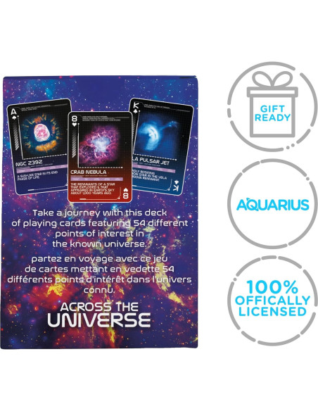 Baraja de Cartas Temática NASA Aquarius - 54 Cartas con Diseño Único