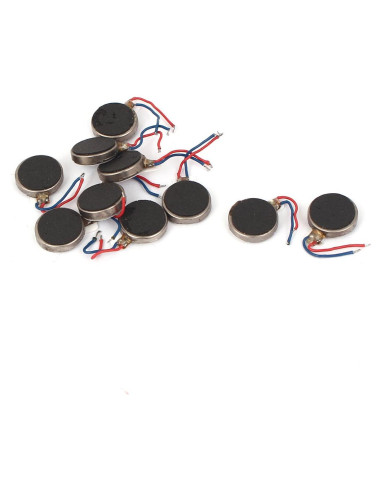 Motor de Vibración Uxcell 3V 12000RPM 10x3mm - Paquete de 10