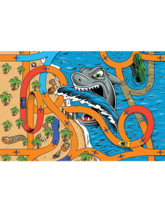 Rompecabezas de Piso Hot Wheels 36 Piezas para Niños 2