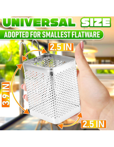 Cesta para Palillos de Lavavajillas VIKROM Acero Inoxidable 9.97 cm