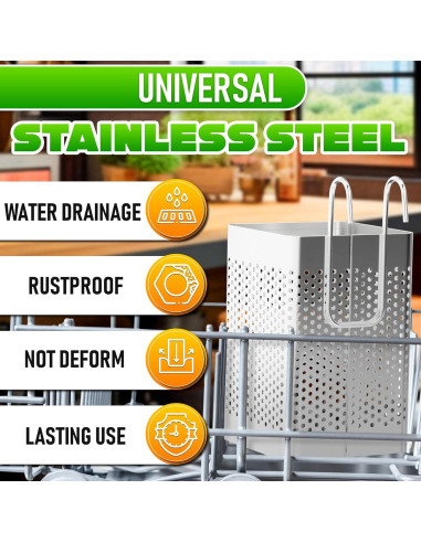 Cesta para Palillos de Lavavajillas VIKROM Acero Inoxidable 9.97 cm