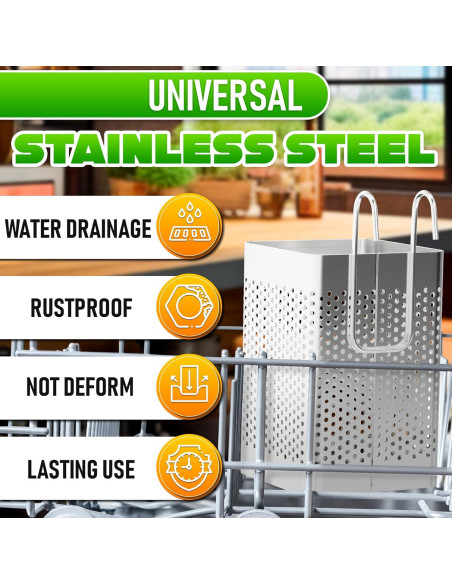 Cesta para Palillos de Lavavajillas VIKROM Acero Inoxidable 9.97 cm