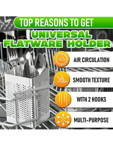 Cesta para Palillos de Lavavajillas VIKROM Acero Inoxidable 9.97 cm