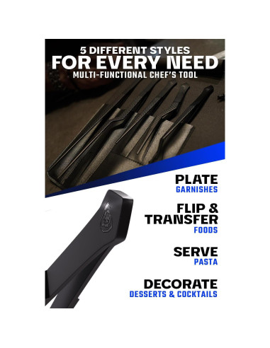 Juego de Pinzas de Cocina Dalstrong 5 Piezas Acero Inoxidable