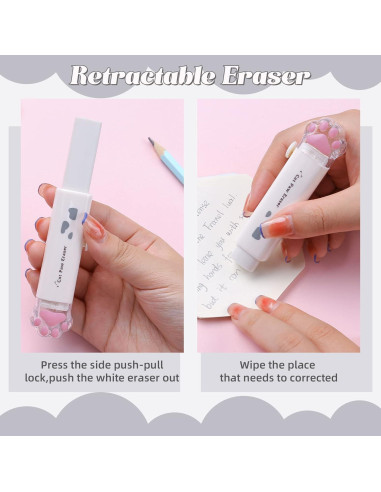 Juego de Papelería Kawaii 8 Piezas Kogcmeetl Patita de Gato