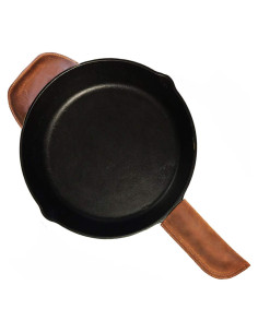 Cubierta de Mango de Hierro Fundido Trumoter de Cuero Genuino