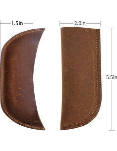 Cubierta de Mango de Hierro Fundido Trumoter de Cuero Genuino 2