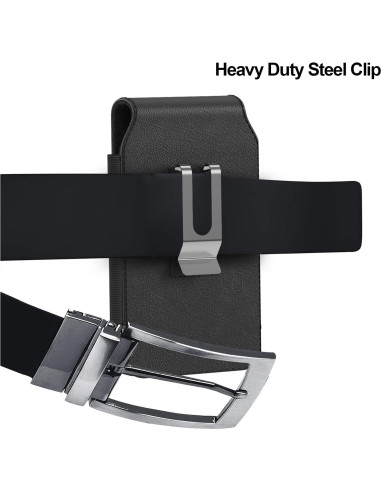 Funda de cuero CoverON con soporte para auriculares Galaxy S10+