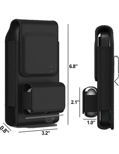 Funda de cuero CoverON con soporte para auriculares Galaxy S10+