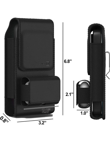 Funda de cuero CoverON con soporte para auriculares Galaxy S10+