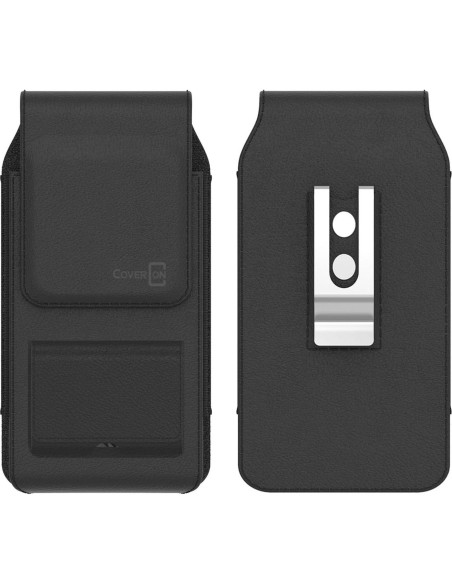 Funda de cuero CoverON con soporte para auriculares Galaxy S10+