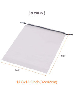 Juego de 8 Bolsas Transparentes para Zapatos Viaje PVC 2