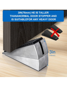 Tope de puerta Istrnit de acero inoxidable - 3 pulgadas - 2 unidades 2