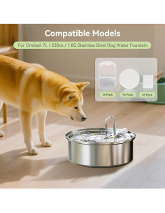 16 Filtros y Esponjas de Reemplazo Oneisall 7L para Perros 2