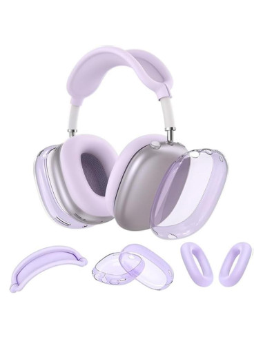 Funda de Silicona Jiboku para Auriculares AirPods Max 3 en 1 Púrpura