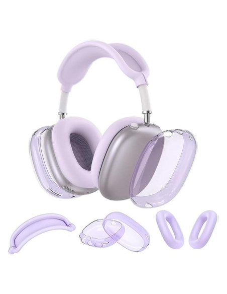 Funda de Silicona Jiboku para Auriculares AirPods Max 3 en 1 Púrpura