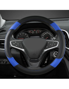 Funda de Volante GIANT PANDA para Chevy 14.5-15" Negro/Azul 2