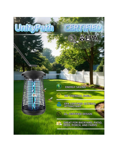 Zapper de Insectos Eléctrico UnityPath 4200V IPX4 18W