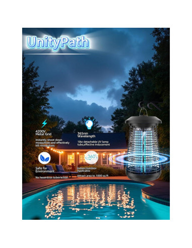 Zapper de Insectos Eléctrico UnityPath 4200V IPX4 18W