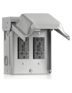 Caja de Enchufe Eléctrico Exterior WILAWELS GFCI 20A Impermeable