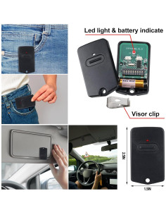 Control Remoto Kingdder 12 Pcs RB741 FM135 para Puertas 2