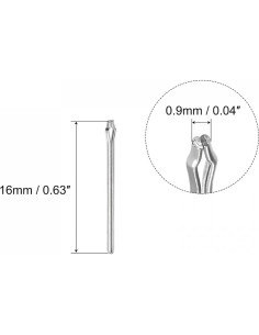 Pasadores de Enlace de Reloj uxcell 16mm Acero Inoxidable 15 Pcs 2