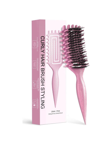 Cepillo Definidor de Rizos Tcsxady Rosa 26cm - Antifrizz