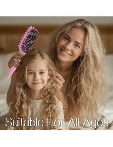 Cepillo Definidor de Rizos Tcsxady Rosa 26cm - Antifrizz