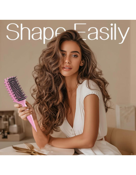 Cepillo Definidor de Rizos Tcsxady Rosa 26cm - Antifrizz Cepillo Definidor de Rizos Tcsxady Rosa 26cm - Antifrizz