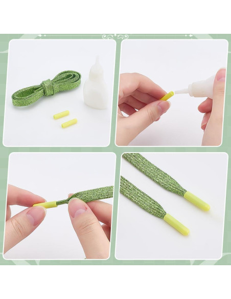 48 Puntas de Cordones Plástico PH PandaHall 12 Colores 20x5mm