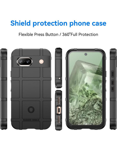Funda Ajustada Rugged Shield para Google Pixel 8A - Protección Militar