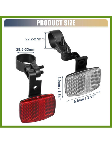 Kit de Reflectores de Seguridad para Bicicleta HOPESPANNER 10 Piezas