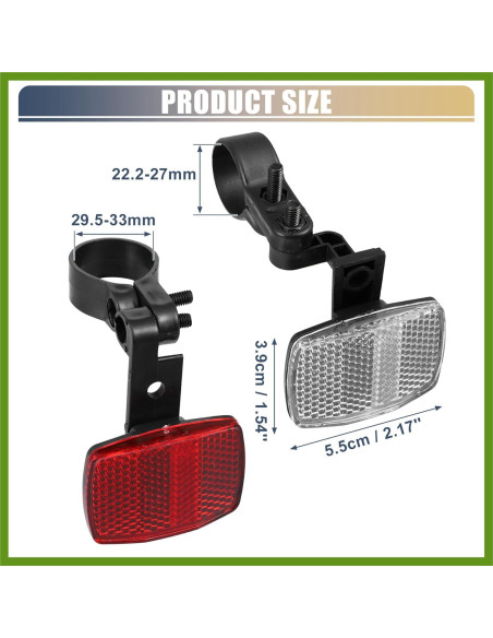 Kit de Reflectores de Seguridad para Bicicleta HOPESPANNER 10 Piezas