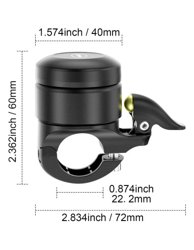 Campana de Bicicleta Antirrobo BSSOK BT-3 para AirTag