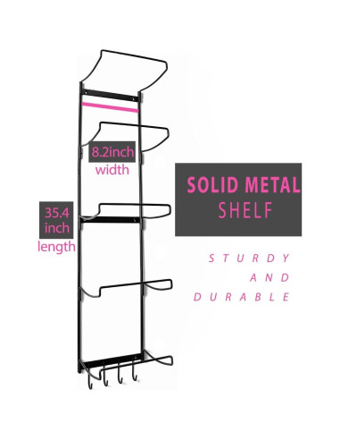 Soporte de Yoga MRZZATA 5 Niveles Montado en Pared Negro