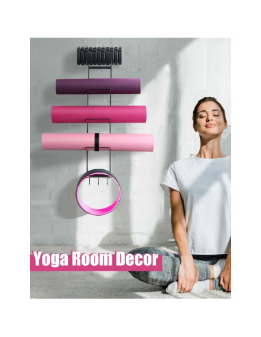 Soporte de Yoga MRZZATA 5 Niveles Montado en Pared Negro