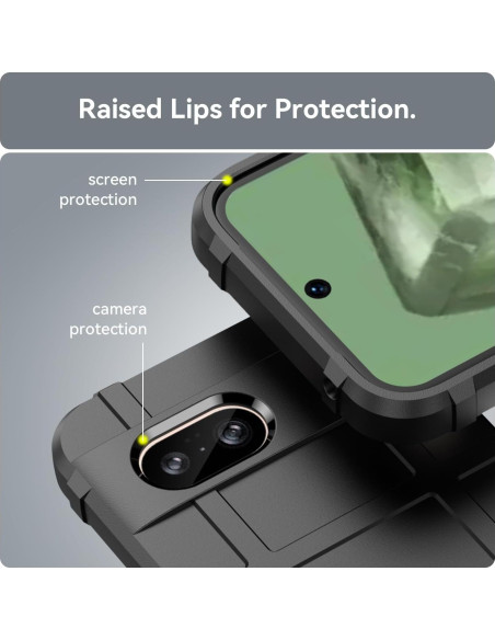 Funda Ajustada Rugged Shield para Google Pixel 8A - Protección Militar