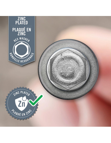 Tornillos Autoperforantes Nuvo Iron 12 x 3.18 cm Zinc 160 Pzas