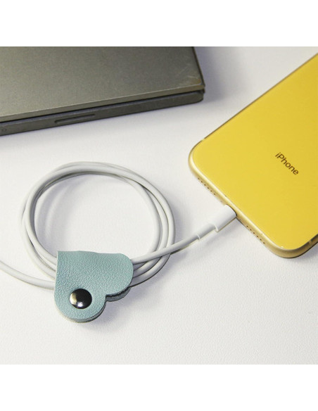 Organizador de Cables YESKIND 6PCS Cuero PU Rosa y Blanco Organizador de Cables YESKIND 6PCS Cuero PU Rosa y Blanco