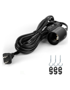 Cable de Lámpara Colgante JACKYLED 20 pies Negro E26 E27