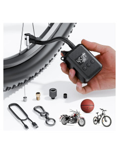 Bomba de Bicicleta Eléctrica Tiiletzote Mini 130 PSI Portátil