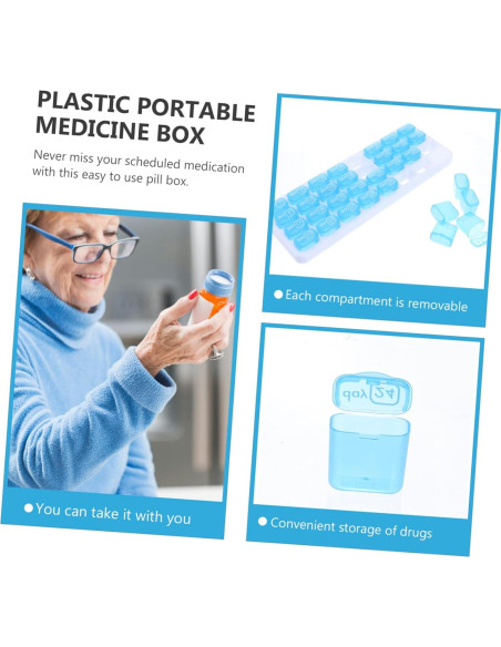 Organizador de Pastillas de Viaje Ipetboom Mensual Compacto Organizador de Pastillas de Viaje Ipetboom Mensual Compacto