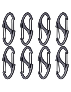 Clips Antirrobo de Cremallera Winsyison 8pcs Zinc Negro