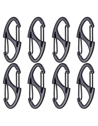 Clips Antirrobo de Cremallera Winsyison 8pcs Zinc Negro
