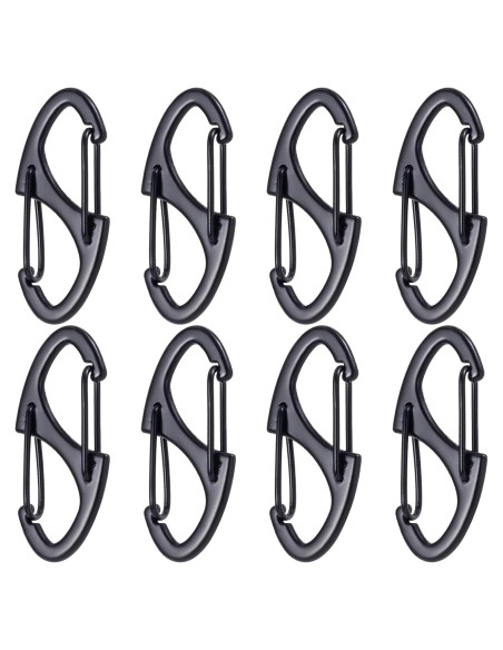 Clips Antirrobo de Cremallera Winsyison 8pcs Zinc Negro