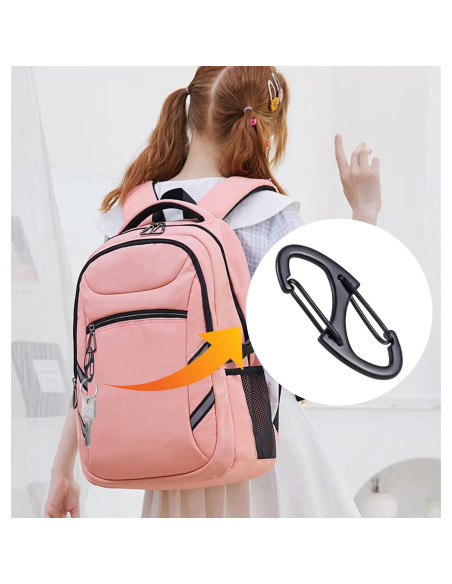 Clips Antirrobo de Cremallera Winsyison 8pcs Zinc Negro