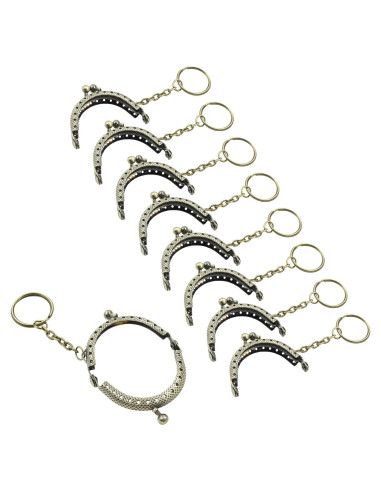 10 Cierres de Beso de Bronce para Monederos y Manualidades